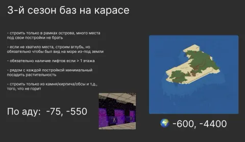 Гайд «3-й сезон баз на карасе» (22.06.2025)