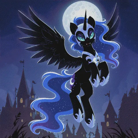 Мап-арт: Найтмер Мун из «My Little Pony»