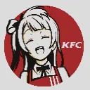 Мап-арт: Аниме-девушка в стиле KFC