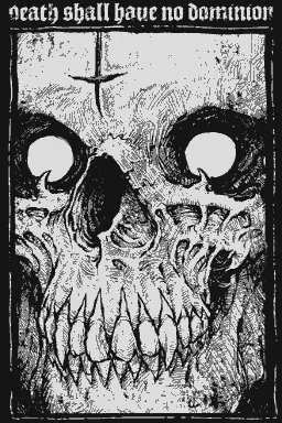 Мап-арт: Череп: «Death shall have no dominion»